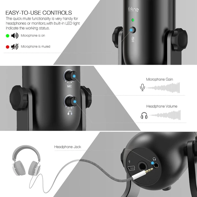 Alt view image 3 of 5 - FIFINE K678 USB Podcast Microphone for Recording Streaming