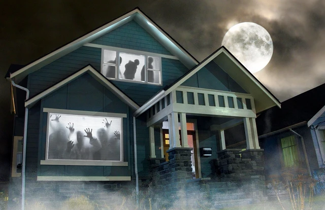 Alt view image 5 of 5 - 36" x 80" Gray Door Holographic Rear Projection Screen with Mounting Hardware for Projecting Halloween Videos