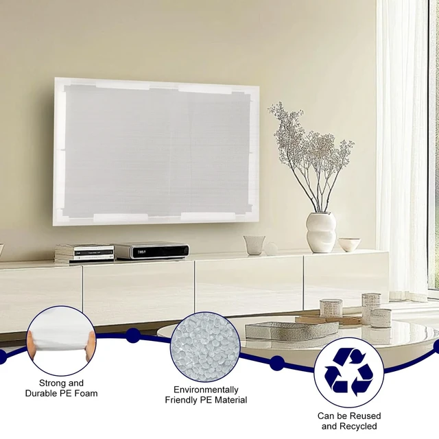 Alt view image 3 of 5 - TV Cover for Moving Cushioning Supplies Set,Foam TV Cover&Corner Protector