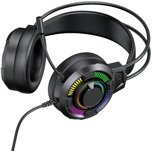 Main image of OPPWONG Gaming Headset, USB Wired Over Ear Headphones, 7.1 Surround Sound Headset with 50mm Drivers & RGB Lighting Memory Foam Cushions, Ideal for PC Series X