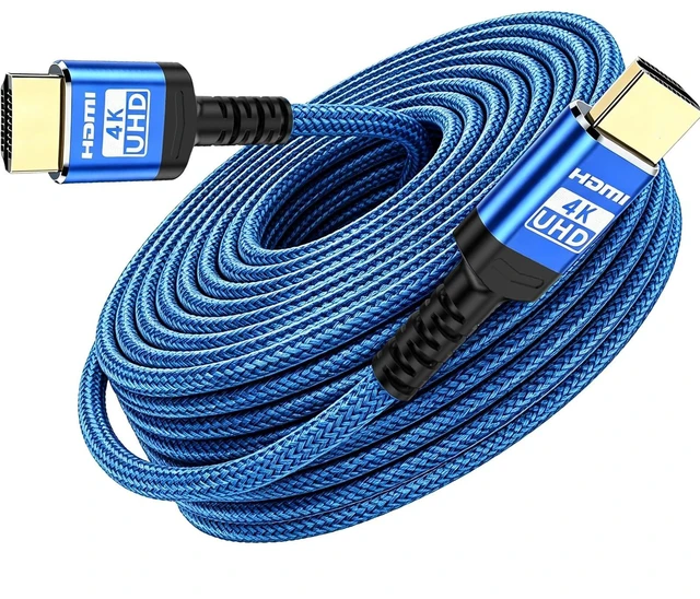 Main image of Adrenenjoyer 4K HDMI Cable 75FT, High Speed HDMI 18Gbps 2.0 Braided Cord,4K@60HZ,3D,ARC,HDCP 2.2,HDR,CEC,Gold Plated Connector Ethernet Audio Video Return for HDTV/PS4/3/Xbox/Monitor/Projector ect