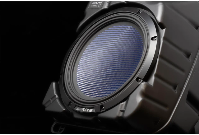 Alt view image 2 of 5 - Alpine PSS-TSUB-T3A 10 Subwoofer & Amplifier Upgrade Kit for 2017-2023 Tesla Model 3