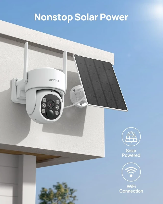 Alt view image 4 of 5 - ANNKE Solar Wireless Outdoor Security Cameras, 4K NVR, 8-Cam Kit, 1TB HDD