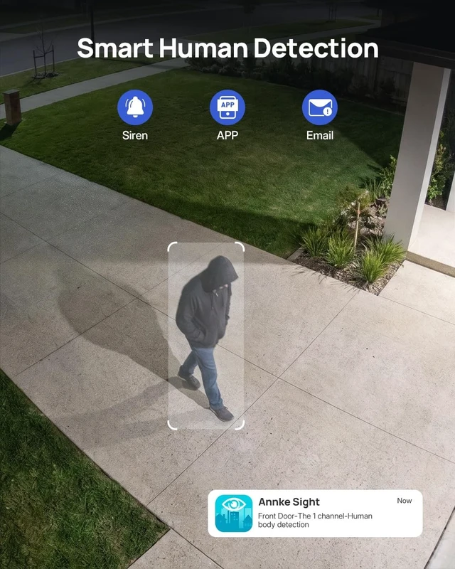 Alt view image 5 of 5 - ANNKE Solar Wireless Outdoor Security Cameras, 4K NVR, 8-Cam Kit, 1TB HDD