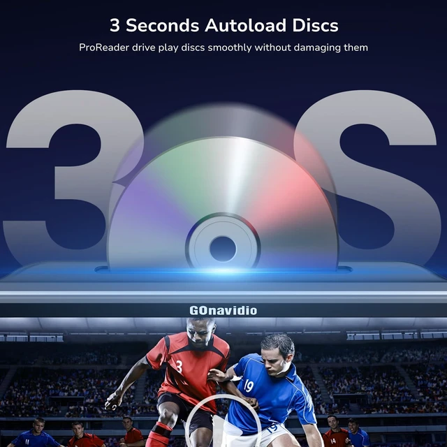 Alt view image 3 of 5 - GOnavidio 10.1" Dual Car DVD Player with HDMI Input Auto Suction Disc