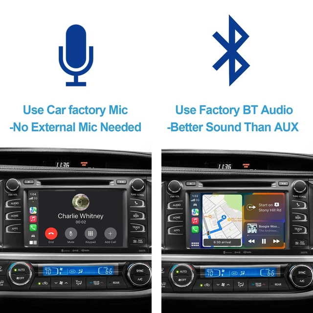 Alt view image 4 of 5 - CarPlay & Android Auto Kit for Toyota Highlander 2014-2019, HD Display