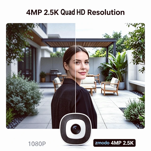 Alt view image 5 of 5 - Zmodo 4MP Smart Window Security Camera, No-Drill,for Home/Rental/Apartment