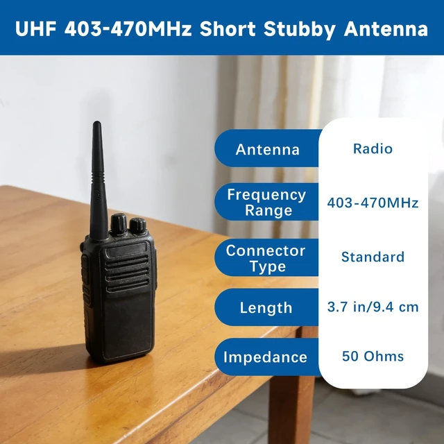 Alt view image 2 of 5 - CP200 HT1250 UHF Antenna 403-470MHz Compatible with Motorola Walkie Talkies