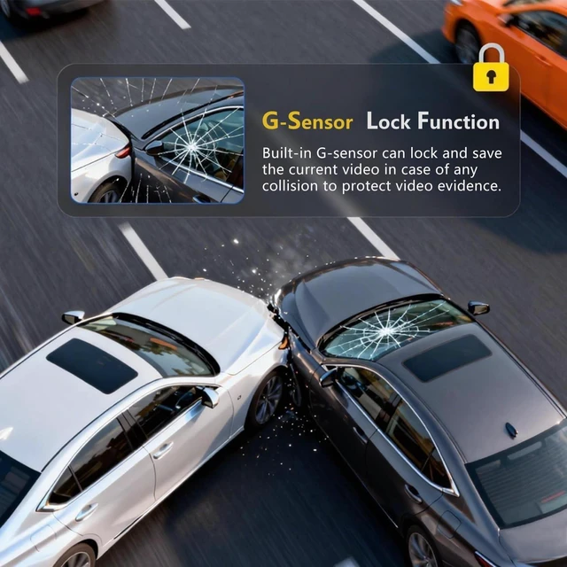 Alt view image 5 of 5 - 4K Dash Cam with Built-in WiFi, Front Car Camera,