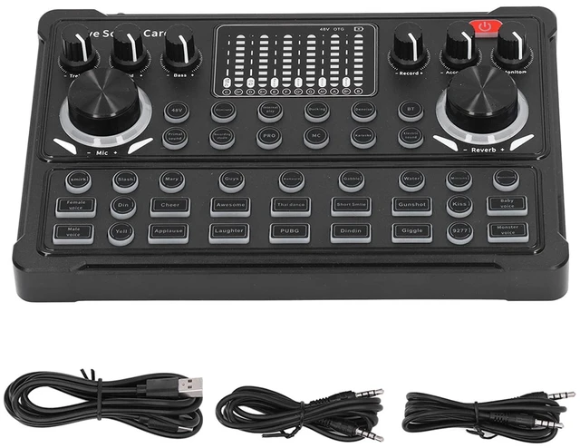 Main image of Live Sound Card DSP Noise Reduction LED Breathing Light Display Voice Changer Sound Board For Live Streaming Recording fz3g1w4a5y