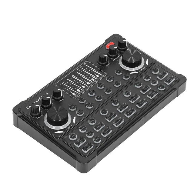 Alt view image 2 of 5 - Live Sound Card DSP Noise Reduction LED Breathing Light Display Voice Changer Sound Board For Live Streaming Recording fz3g1w4a5y