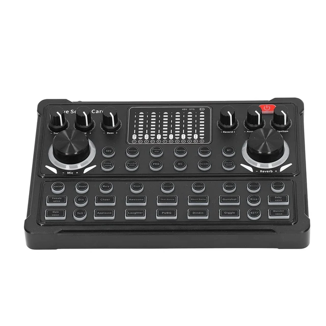 Alt view image 3 of 5 - Live Sound Card DSP Noise Reduction LED Breathing Light Display Voice Changer Sound Board For Live Streaming Recording fz3g1w4a5y