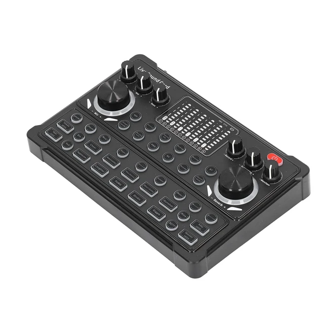 Alt view image 4 of 5 - Live Sound Card DSP Noise Reduction LED Breathing Light Display Voice Changer Sound Board For Live Streaming Recording fz3g1w4a5y