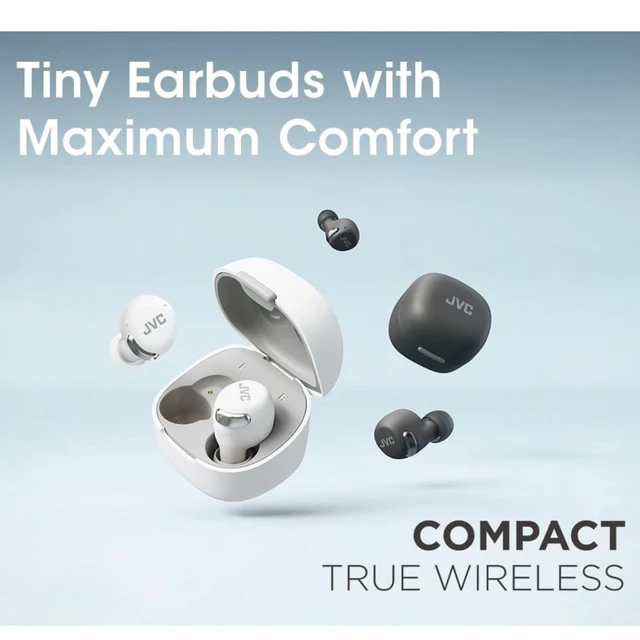 Alt view image 2 of 5 - JVC True Wireless Compact Earbuds Active Noise Cancelling, Up to 27 Hours Playback, Low Latency Mode - IPX4 Sweat/Rain Proof, Quick Charge Case, Mic