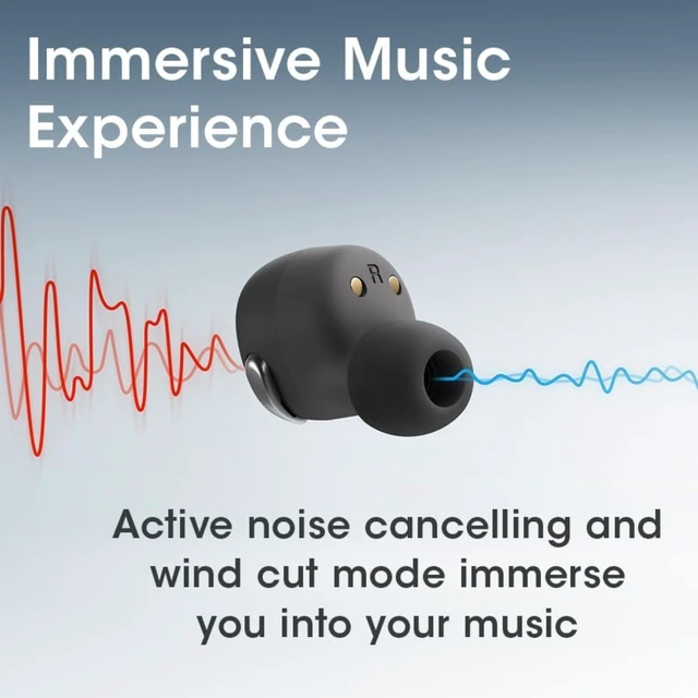 Alt view image 4 of 5 - JVC True Wireless Compact Earbuds Active Noise Cancelling, Up to 27 Hours Playback, Low Latency Mode - IPX4 Sweat/Rain Proof, Quick Charge Case, Mic