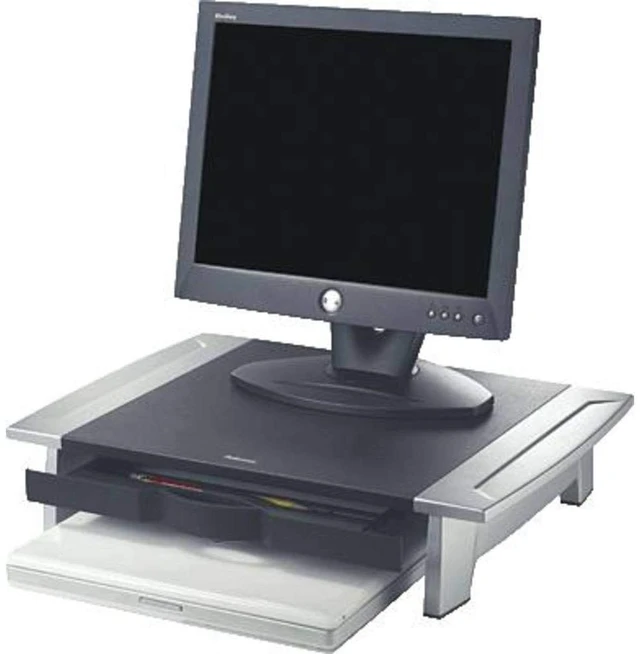 Main image of Fellowes 8031101 Office Suites Monitor Riser Height Adjust Silver/black