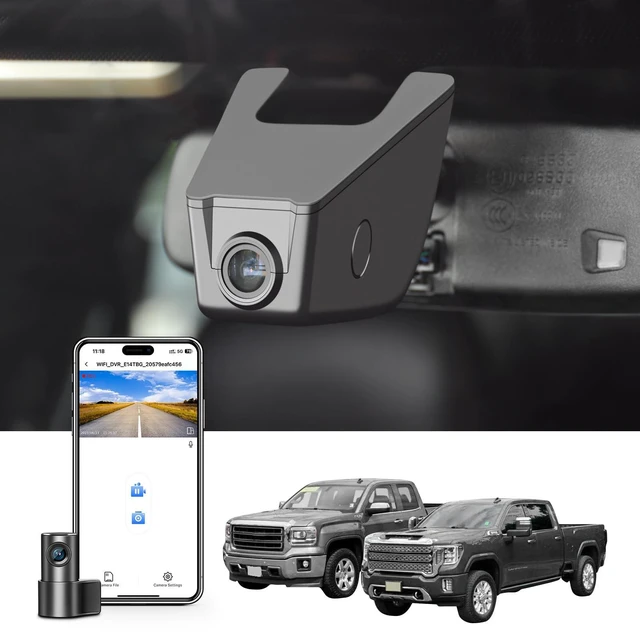 Main image of mangoal 4K Front & 2K Rear 2 Channel HDR Dash Cam, Dual STARVIS 2 IMX678 IMX675 for GMC Sierra Select 1500 2014-2021; Select 2500/3500 2015-2023 (Model E), 5GHz WiFi, GPS, 128GB Card