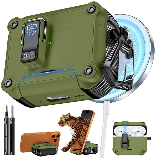 Main image of Inesore for AirPods Pro 3 Case with Secure Lock (Dark Green)
