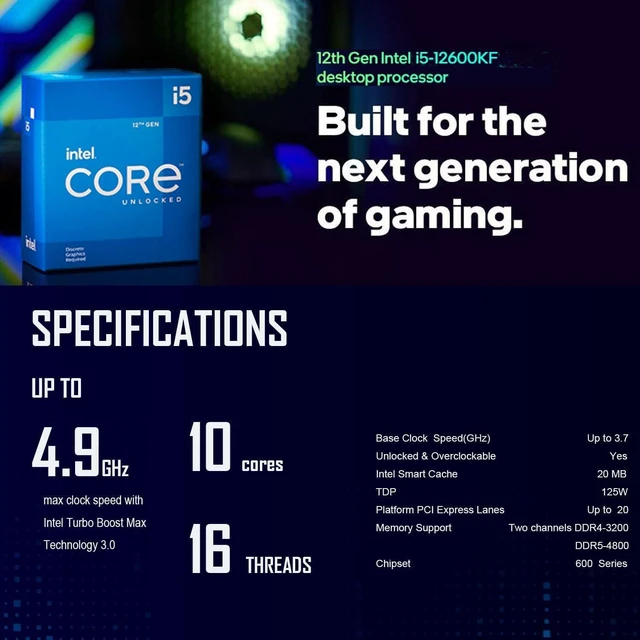 Alt view image 3 of 5 - Micro Center CPU Motherboard Combo Intel core i5-12600KF w/GIGABYTE B760M DS3H AX DDR4
