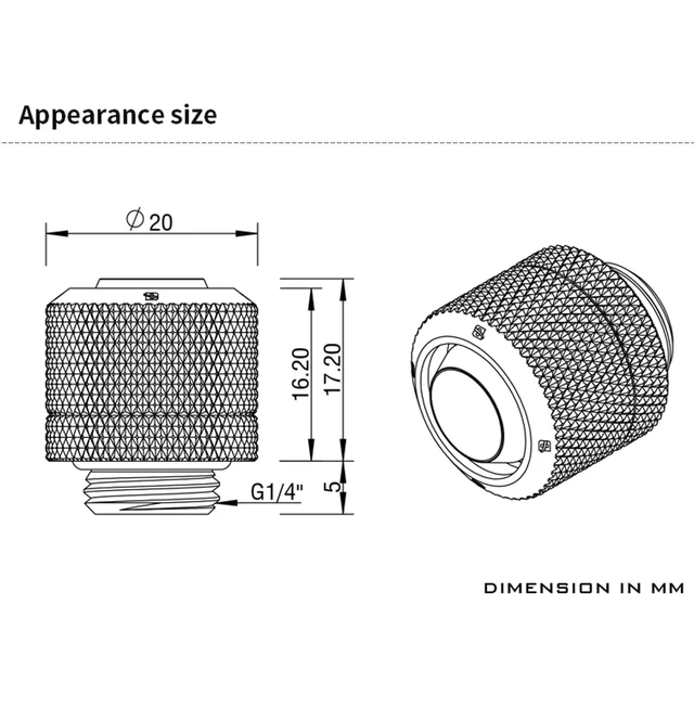 Alt view image 2 of 3 - Barrow G1/4" Thread to 3/8" ID, 1/2" OD Compression Fitting for Soft Tubing Use for 10/13mm (ID/OD) Soft Tube, Soft Pipe Connector with Sealed O-Ring for PC Water Cooling Systems, Gold 8-Pack