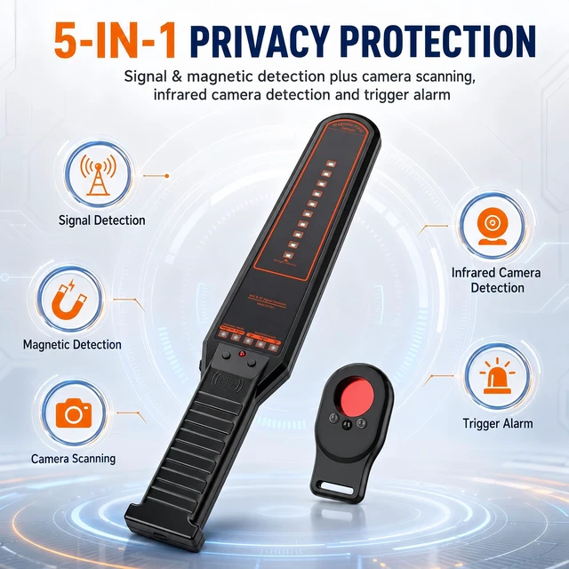 Alt view image 2 of 5 - Hidden Camera Detector, RF Signal Scanner and GPS Tracker Finder, 5-in-1