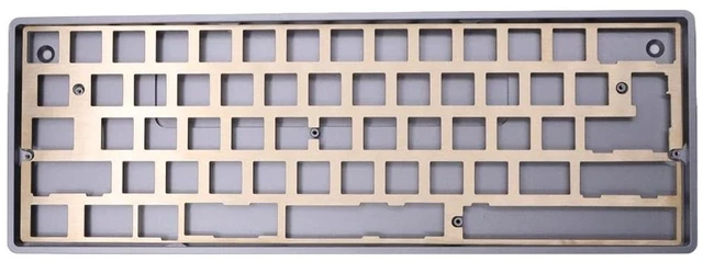 Alt view image 3 of 5 - MARUIEEB 60 64 GH60 Left Shift 2X 2.25X Brass Positioning Plate 60% DIY Mechanical Keyboard Plate Supports ANSI ISO Layout Compatible DZ60 XD60 XD64 (2.25U Left Shift)