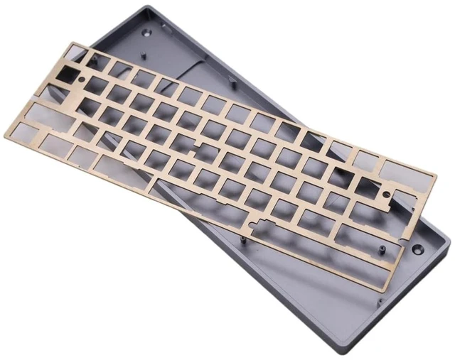 Alt view image 4 of 5 - MARUIEEB 60 64 GH60 Left Shift 2X 2.25X Brass Positioning Plate 60% DIY Mechanical Keyboard Plate Supports ANSI ISO Layout Compatible DZ60 XD60 XD64 (2.25U Left Shift)