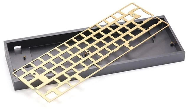 Alt view image 5 of 5 - MARUIEEB 60 64 GH60 Left Shift 2X 2.25X Brass Positioning Plate 60% DIY Mechanical Keyboard Plate Supports ANSI ISO Layout Compatible DZ60 XD60 XD64 (2.25U Left Shift)