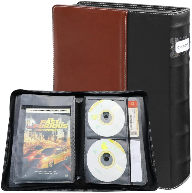 Main image of PUTNATRUE DVD Storage Binder, Leather CD Disc Case Organizer 56 Discs