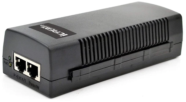Main image of 60W Gigabit PoE++ Injector - 10/100/1000Mbps, RJ45 Shielded, IEEE 802.3af/at/BT Compliant, PoE Switch Powerline Network Adapter for High Power Ethernet Devices, Up to 328ft