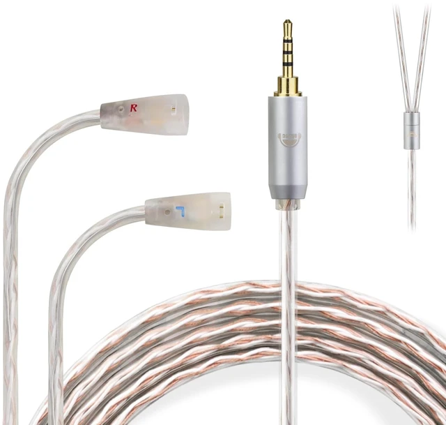 Main image of okcsc IE80 to 2.5MM Upgraded Replacement Cable for SENNHEISER IE80 Earphones Cable 4 Core for SENNHEISER IE80i IE8i IE80 IE8 IE80S Earphone 3.94FT
