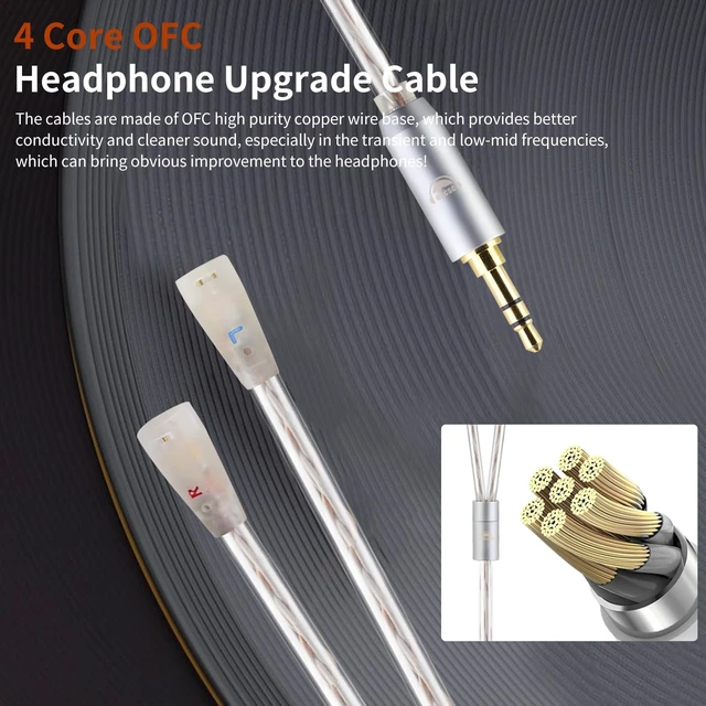 Alt view image 5 of 5 - okcsc IE80 to 2.5MM Upgraded Replacement Cable for SENNHEISER IE80 Earphones Cable 4 Core for SENNHEISER IE80i IE8i IE80 IE8 IE80S Earphone 3.94FT