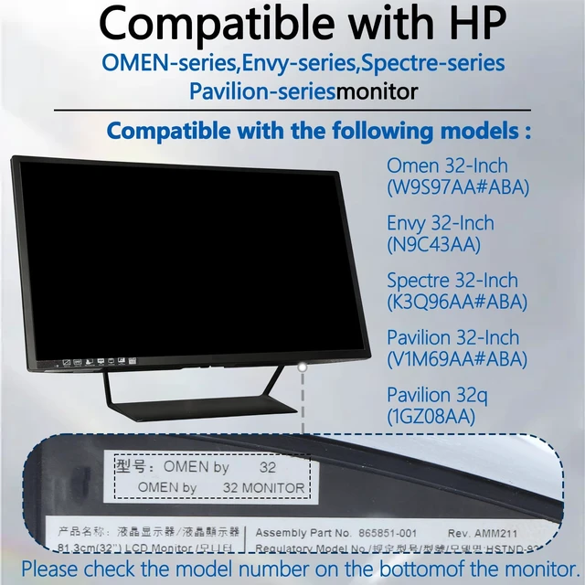 Alt view image 3 of 5 - Omen 32 VESA Adapter Compatible with HP Omen,Spectre,Pavilion,Envy Monitor