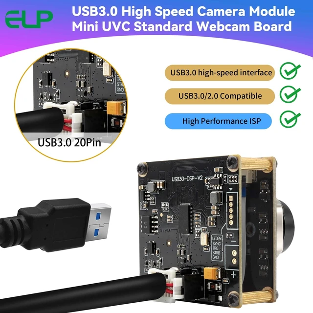 Alt view image 3 of 5 - ELP 20MP Autofocus USB Camera Module, High Speed USB3.0 Wide Angle Webcam