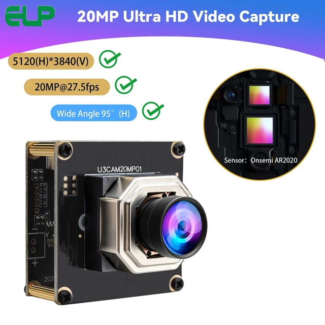 Alt view image 4 of 5 - ELP 20MP Autofocus USB Camera Module, High Speed USB3.0 Wide Angle Webcam
