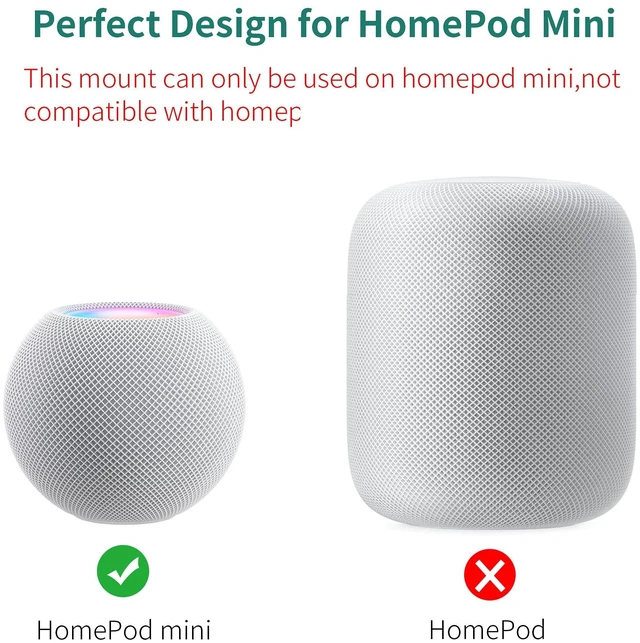 Alt view image 2 of 5 - HomeMount Wall Mount for HomePod mini, Speaker Holder, White, 2 Pack