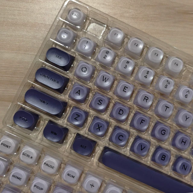 Alt view image 2 of 5 - Jelly Purple Keycaps HOA Profile for 60% 75% Fullsize Mechanical Keyboard