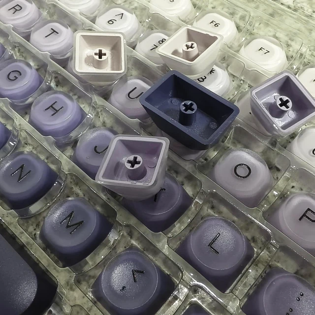 Alt view image 3 of 5 - Jelly Purple Keycaps HOA Profile for 60% 75% Fullsize Mechanical Keyboard