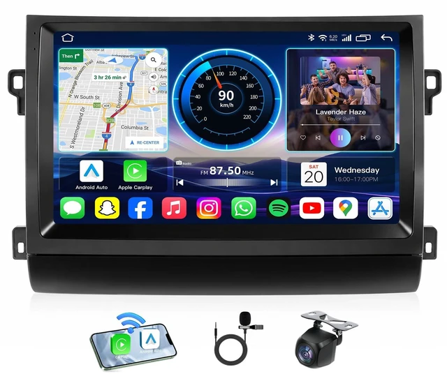 Main image of Fortdows (4G RAM+64G ROM) Car Radio for Toyota Prius 2003-2009, Carplay/Android Auto, 9 Inch IPS Touch Screen, Android 15 Stereo Support Wireless, GPS, Backup Camera, Bluetooth, 5GHzWifi, FM,SW
