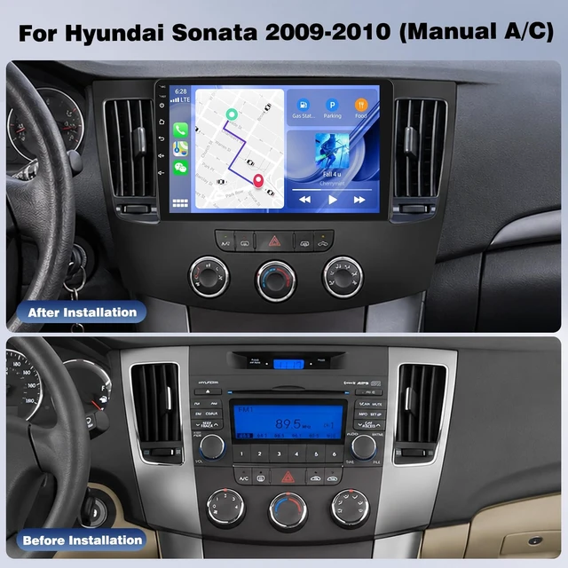 Alt view image 2 of 5 - Upgrcaru 64G Android Car Radio for Hyundai Sonata 2009 2010 (Manual A/C)