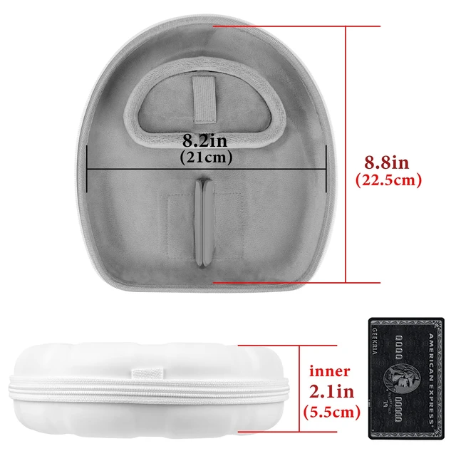 Alt view image 5 of 5 - Geekria PRO Hard Shell Headphones Case Compatible with Apple AirPods Max, AirPods Max 2, ABS Shell with Soft Lining, Charging-Ready (Power Bank Not Included) (White)