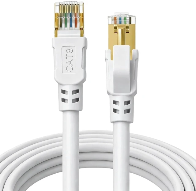 Main image of DDMALL Cat 8 Ethernet Cable 80FT, 40Gbps Round Internet Cable (80ft, White)