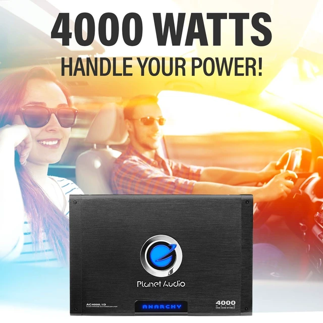 Alt view image 2 of 5 - Planet Audio AC4000.1D 4000 Output Class D Monoblock 1 Ohm Car Amplifier