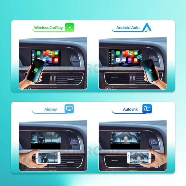 Alt view image 4 of 5 - Navivox Carplay Android Auto Adapter for Audi A4 A5 Q5 S4 S5 2008-2018 with MMI 3G System, Wireless CarPlay & Android Auto, Support AirPlay Mirror Link Bluetooth Siri