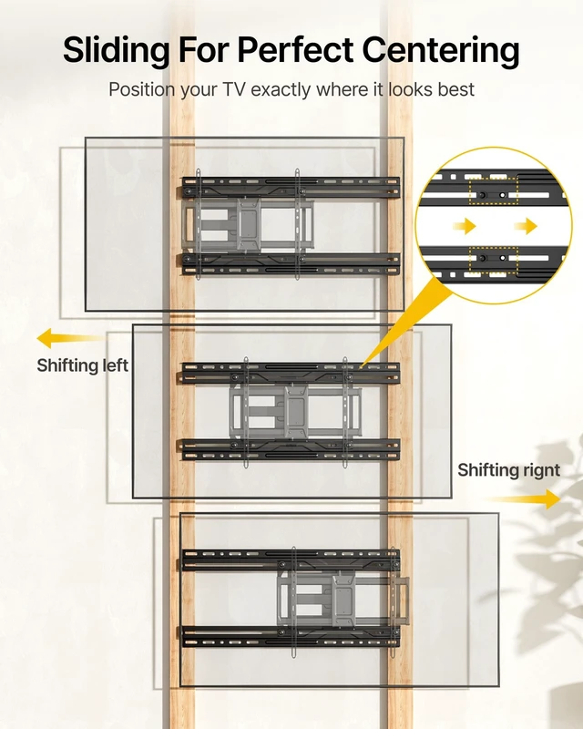 Alt view image 3 of 5 - monTEK TV Wall Mount Extension Bracket, Fits 16-24" Wood Studs, Max 154lbs