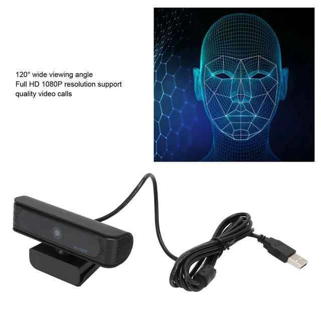Alt view image 2 of 5 - EIMSOAH Facial Recognition Webcam, Hello Web Camera, Video Streaming HD 1080P USB PC Webcam for Computer Laptop