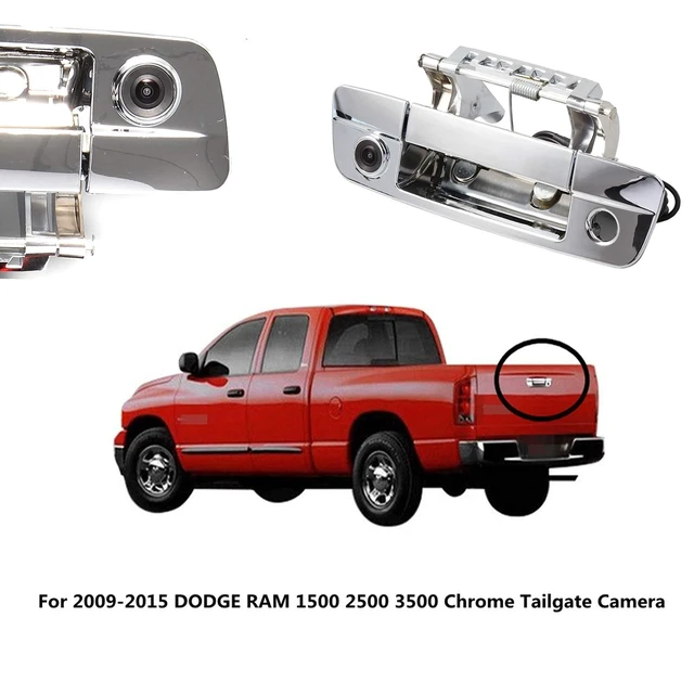 Alt view image 4 of 5 - EWAY Tailgate Handle Backup Reverse Camera for 2009-2017 Dodge Ram 1500 2500 3500 Rear View Vehicle Safety Night Vision Backing Replacement Camera (Chrome)