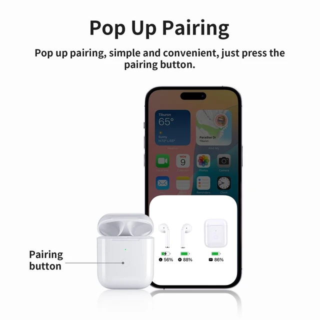 Alt view image 2 of 5 - Uluck Replacement Charging Case for AirPods 1st/2nd Generation