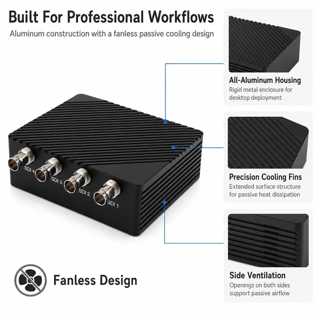 Alt view image 4 of 5 - CIUCIMEE 4-Channel 3G-SDI Video Capture Card Thunderbolt 3 4 USB4 1080p60