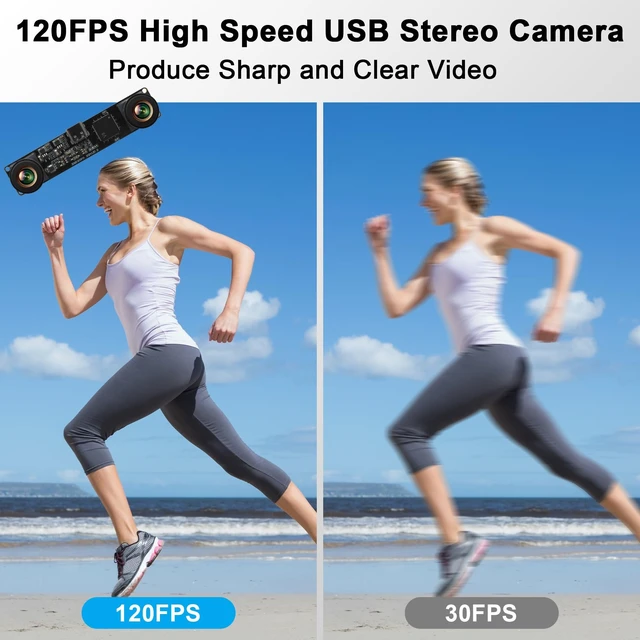 Alt view image 4 of 5 - MMlove USB Stereo Camera Module,1200P 60FPS Global Shutter USB Webcam